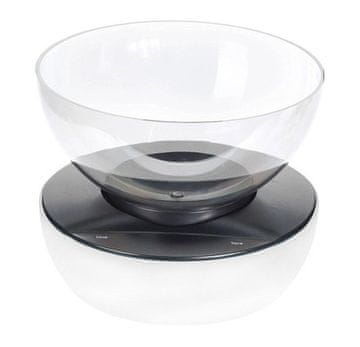 EXCELLENT Kuhinjska vaga KO-027100020 Kuhinjska vaga s posudom digitalna 5 kg / 1,3 l bijela