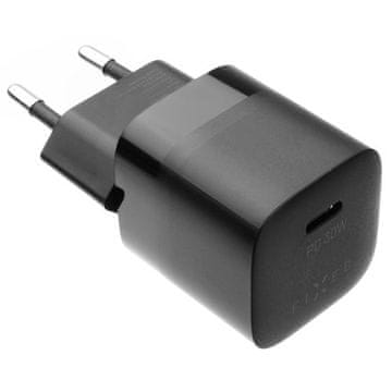 FIXED Mrežni punjač Mini USB-C PD, 30W - black