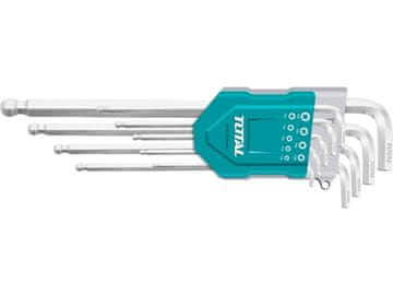 Total L-ključevi THT106291 L-ključevi IMBUS produženi, set od 9 komada, 1,5-10 mm, s kuglicom, CrV