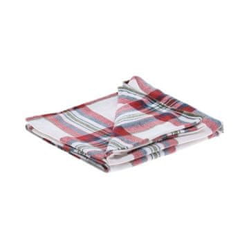 HOMESTYLING Pokrivač KO-AAE332280 Deka od šenila 130 x 160 cm bijela s prugama