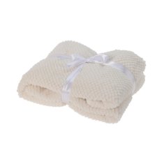 HOMESTYLING Pokrivač KO-AAE329800 Pokrivač od flisa 130 x 160 cm krem ??boje