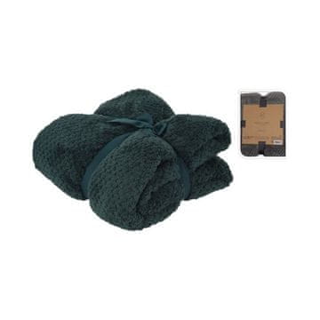 HOMESTYLING Pokrivač KO-HZ1011950 Deka od flisa 130 x 170 cm PREMIUM tamnozelena