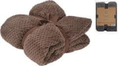 HOMESTYLING Pokrivač KO-HZ1011930 Deka od flisa 130 x 170 cm PREMIUM smeđa