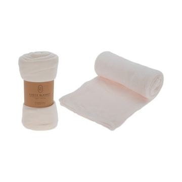 HOMESTYLING Pokrivač KO-HZ1011810 Pokrivač od flisa 125 x 150 cm ESSENTIALS krem