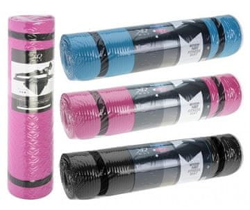 XQMAX Prostirka za fitness KO-8EF000020cern za vježbanje i jogu 180 x 60 cm crna