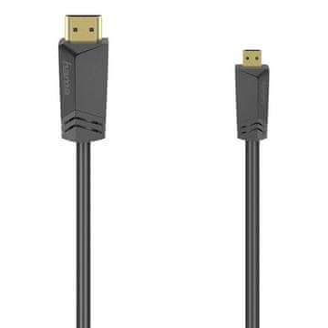 Hama HDMI kabel HDMI / HDMI micro, High Speed 4K, 1, 5 m - black