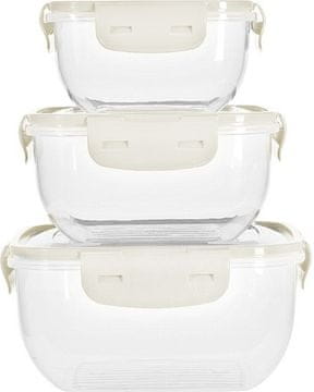 EXCELLENT Posuda za hranu KO-024001550bezo 3 kom bež
