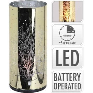 HOMESTYLING LED dekorativni stakleni cilindar KO-XX8113590 7x15 cm