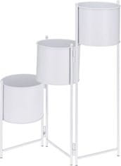 ProGarden Lonac za cvijeće KO-AKF100780 metalni set od 3 komada bijeli