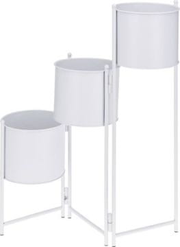 ProGarden Lonac za cvijeće KO-AKF100780 metalni set od 3 komada bijeli