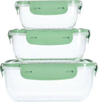 EXCELLENT Posuda za hranu KO-024001560svze set od 3 komada svijetlo zelene boje