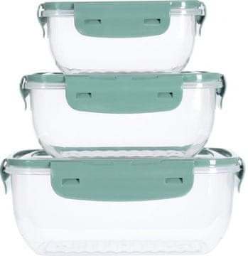 EXCELLENT Posuda za hranu KO-024001560tmze set od 3 komada tamnozelene boje