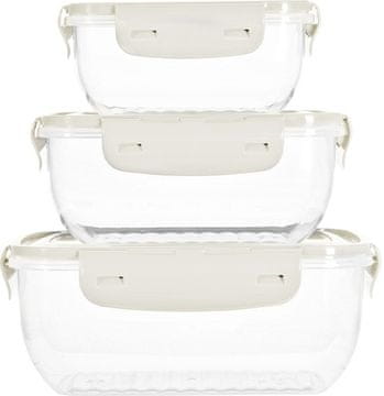 EXCELLENT Posuda za hranu KO-024001560bijeli set od 3 komada bijelih boja