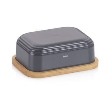 Kela Posuda za maslac KL-12083 Namur PS plastika tamno siva 15,5x11,5x6,0cm