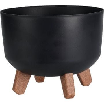 ProGarden Lonac za cvijeće KO-Y89300600 na okruglim nogama 24 cm crne boje