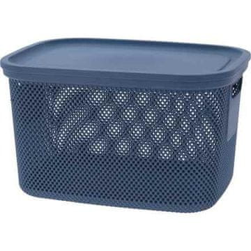 EXCELLENT Košara za pohranu KO-027000210plava s poklopcem 18 l plava