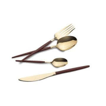 Berlingerhaus Set pribora za jelo BH-3072 nehrđajući čelik 24 kom polirani bordo - šampanjac