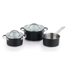 Bergner Set posuđa BGEU-5508 steel 5 ks Ronda black
