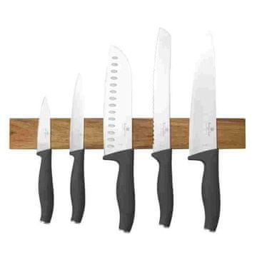 Berlingerhaus Set noževa BH-2940 s magnetskim držačem od akacije 6 kom. Kolekcija Antracit