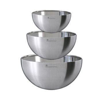 Masterpro Zdjele BGEU-5574-6 set za miješanje, 3 komada, 17, 19, 25 cm, nehrđajući čelik