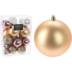 HOMESTYLING Božićni ukrasi KO-CAN302030 set od 26 kuglica od ružičastog zlata