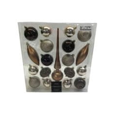 HOMESTYLING Božićni ukrasi KO-CAN305240 set 19 kom jantar