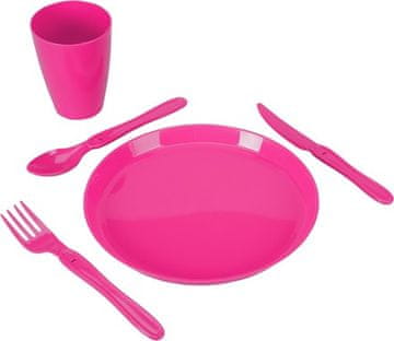 EXCELLENT Set posuđa KO-030001750ruzo Pikniková v boxu 31 ks violet
