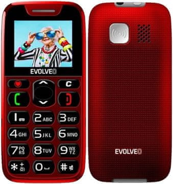 Evolveo Mobilni telefon EasyPhone Red