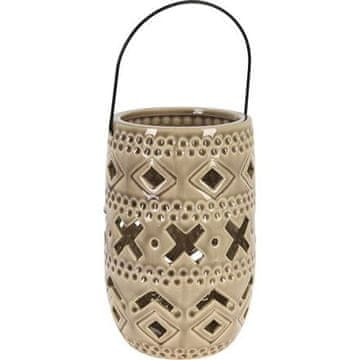 ProGarden Keramička lampa KO-095202930 smeđa 23 cm sa smeđom drškom