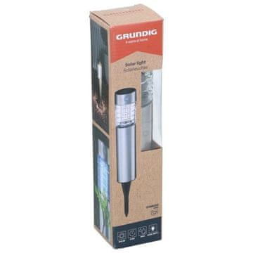 Grundig Solarna LED svjetiljka ED-226127 vrtna lampa sa senzorom pokreta 39 cm nehrđajući čelik