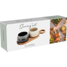 EXCELLENT Set zdjela KO-210001250 za posluživanje grickalica s daskom za rezanje 2 kom.