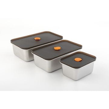 CS Solingen Posuda za hranu Solingen CS-101589 Set od 3 posude za hranu s poklopcem 400, 1000, 1250 ml