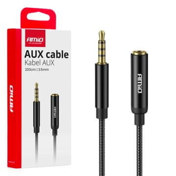 AMIO Kabel audio produžetak aux mini jack 3.5mm 2m amio-04296