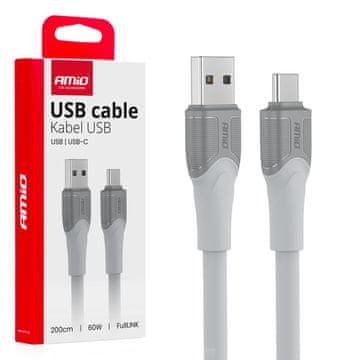AMIO Kabel za punjenje USB-A USB-C 60W 200cm Fulllink prijenos podataka AMIO-04290