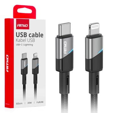 AMIO Kabel za punjenje USB-C - iPhone Lightning 20W 100cm AMIO-03928