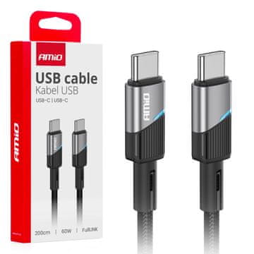 AMIO Kabel za punjenje usb-c - usb-c 60w 200cm fulllink amio-03927