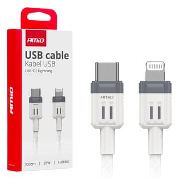 AMIO Kabel za punjenje USB-C - iPhone Lightning FullLink 20W 100cm AMIO-03910