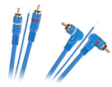 LP Kabel 2 x RCA - 2 x RCA + jezgra 5m kutno - ravno