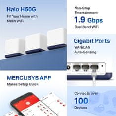 Mercusys Sveobuhvatan Wi-Fi sustav Halo H50G (3-pack)