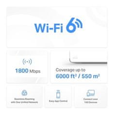 Mercusys Sveobuhvatan Wi-Fi sustav Halo H70X (3-pack), WiFi6 Mesh