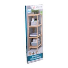 Alpina Polica ED-247426 kupaonska polica s 4 police od bambusa