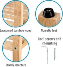 Alpina Polica ED-247426 kupaonska polica s 4 police od bambusa