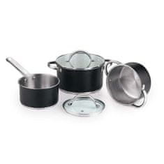 Bergner Set posuđa BGEU-5508 steel 5 ks Ronda black