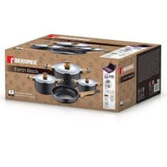Bergner Set posuđa BG-34630-BK 7 ks Earth Black