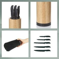 Kela Set noževa KL-11283 u stalku Acida bambus crna 24,5 cm 13,0 cm