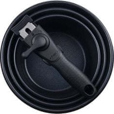 Bergner Set tava BG-32293-MM nehrđajući čelik s neprianjajućim premazom Click&Cook 3 kom 16, 18, 20 cm