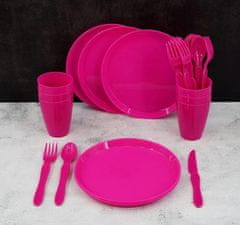 EXCELLENT Set posuđa KO-030001750ruzo Pikniková v boxu 31 ks violet