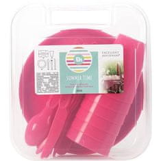 EXCELLENT Set posuđa KO-030001750ruzo Pikniková v boxu 31 ks violet