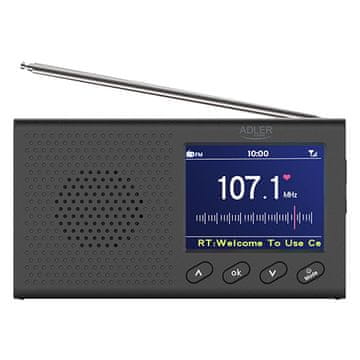 Adler AD 1198 Prijenosni radio - LCD - FM - Bluetooth - sat