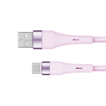 slomart Kabel USB - USB tipa C 1 m silikonski ružičasti Kruger&Matz Basic
